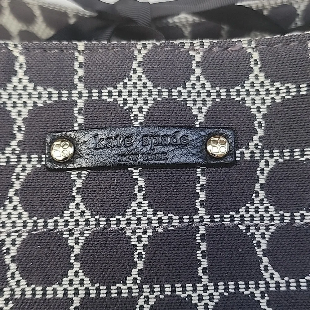 Kate Spade Black and White Geometric Diaper Bag